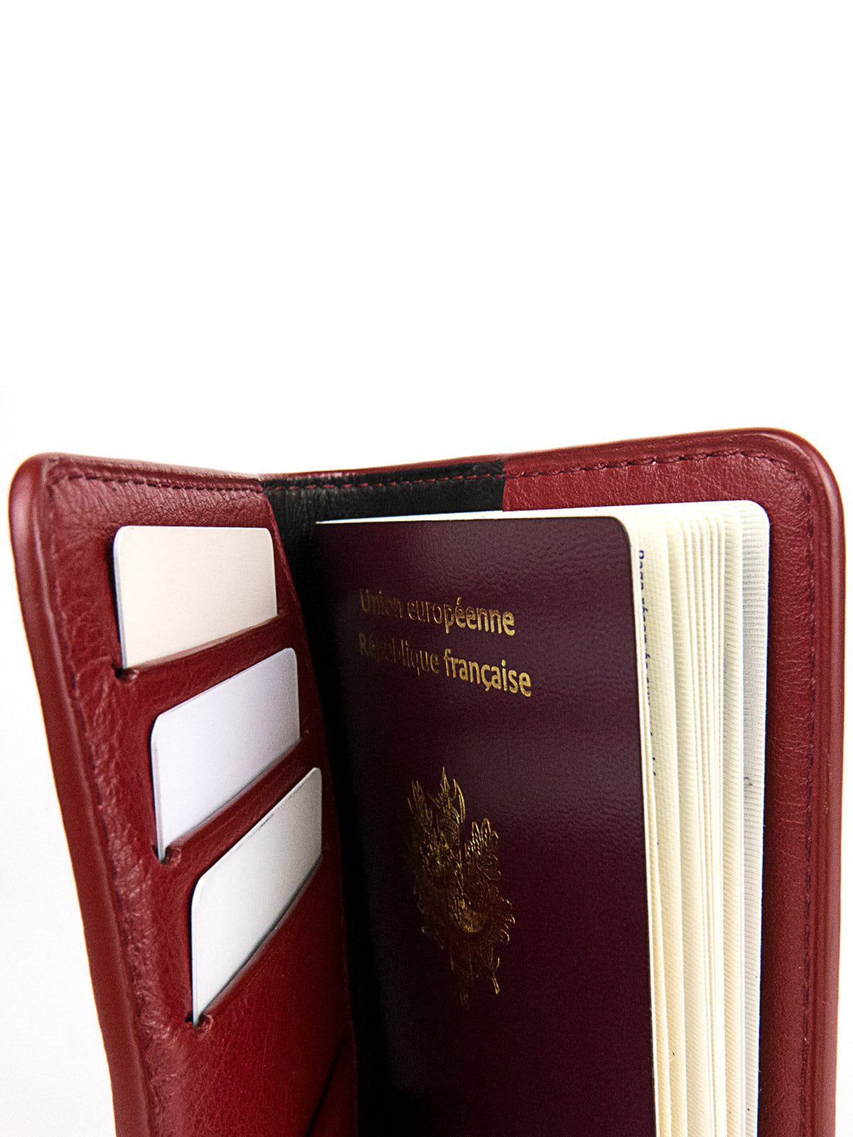 Etui passeport Rouge - Lèzeurs Cuir