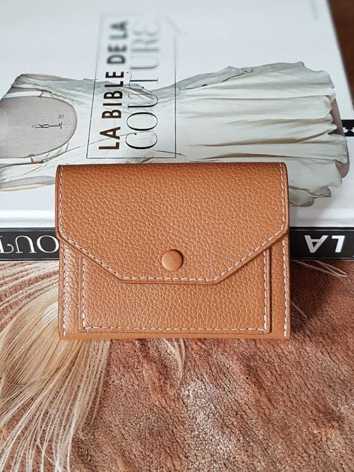 porte monnaie cuir camel