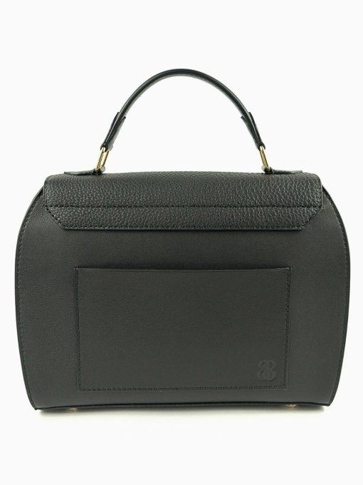 sac telephone en cuir noir