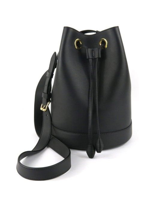 grand sac seau cuir noir