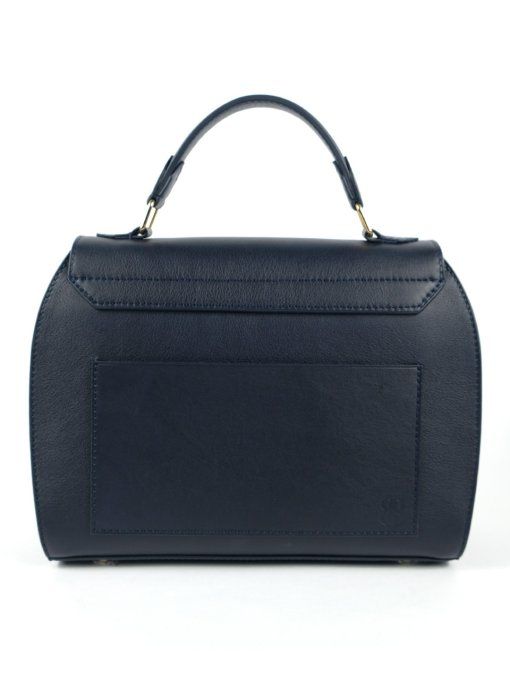 Sac rabat Narose en cuir marine